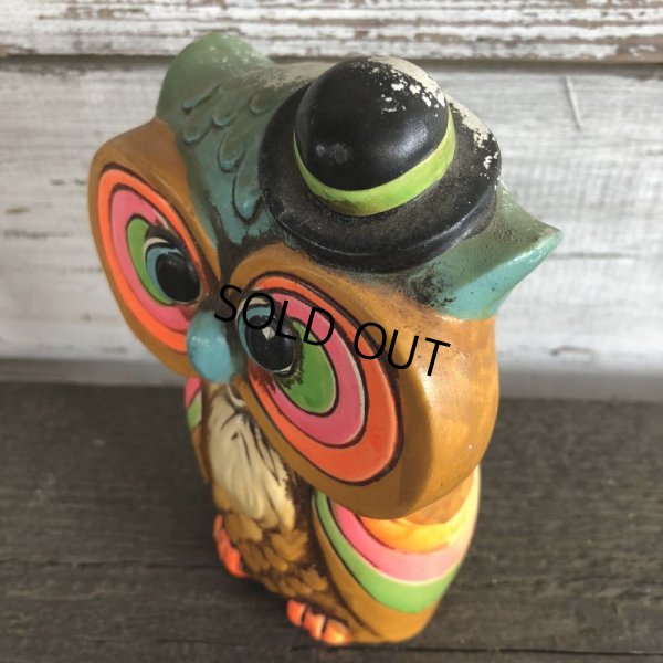 画像7: Vintage Coin Bank Psychedelic Hippie Owl (J383)  