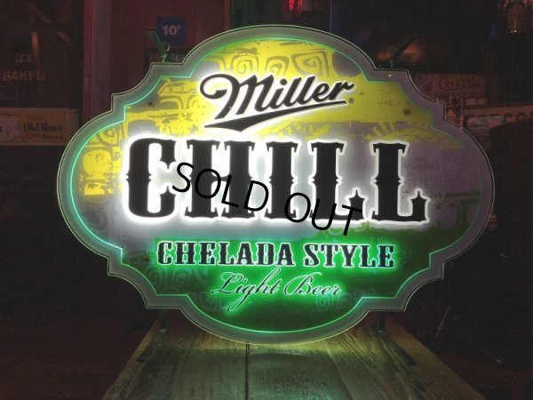 画像1: Miller Chill Lime Flavored Beer Lighted Sign CHELADA STYLE (J377)