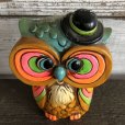 画像5: Vintage Coin Bank Psychedelic Hippie Owl (J383)  