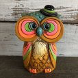 画像1: Vintage Coin Bank Psychedelic Hippie Owl (J383)   (1)