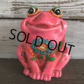 Vintage Coin Bank Psychedelic Hippie Frog (J382)  
