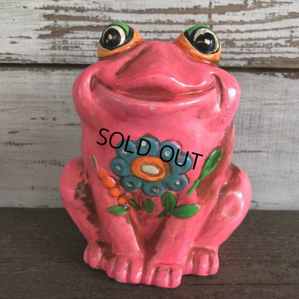 画像1: Vintage Coin Bank Psychedelic Hippie Frog (J382)  