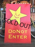 Vintage Original Carl's Jr Drive-thru Sign DO NOT ENTER (J378)