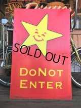 Vintage Original Carl's Jr Drive-thru Sign DO NOT ENTER (J378)