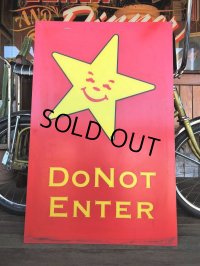Vintage Original Carl's Jr Drive-thru Sign DO NOT ENTER (J378)