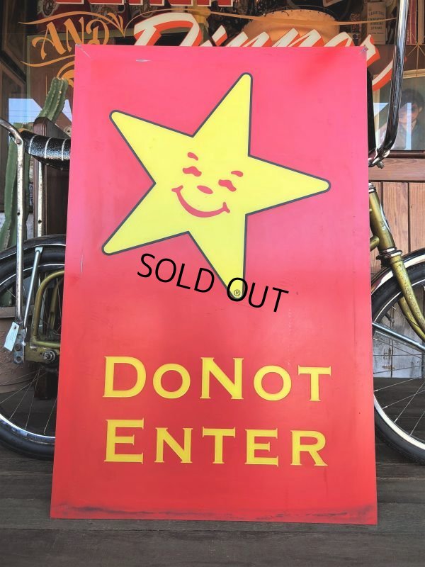 画像1: Vintage Original Carl's Jr Drive-thru Sign DO NOT ENTER (J378)