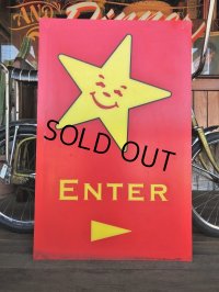 Vintage Original Carl's Jr Drive-thru Sign ENTER (J379)