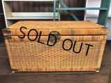 Antique Wicker Trunk Chest Basket Large Size (J382)