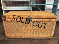 Antique Wicker Trunk Chest Basket Large Size (J382)