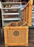 画像8: Antique Wicker Trunk Chest Basket Large Size (J382)