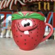 画像1: 70s Vintage Funny Face mug  Freckle Face Strawberry (J389) (1)