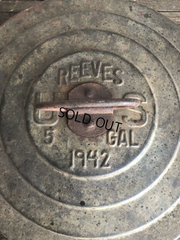 画像6: 40s Vintage PEEVES US 5GAL Industrial Metal Can (J393)