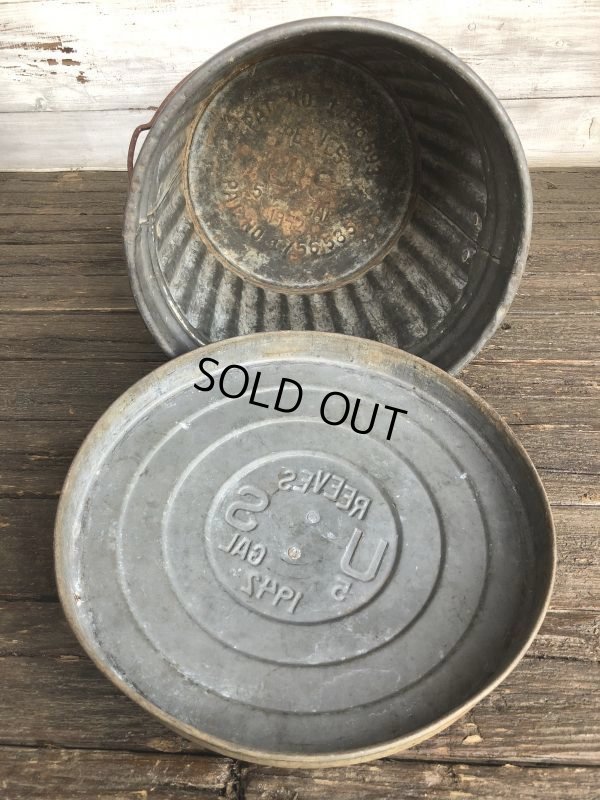 画像8: 40s Vintage PEEVES US 5GAL Industrial Metal Can (J393)