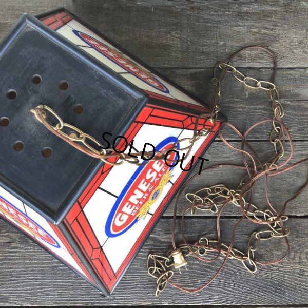 画像4: Vintage Genesee Beer Square Hanging Bar Light (J401)