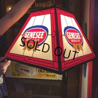 Vintage Genesee Beer Square Hanging Bar Light (J401)