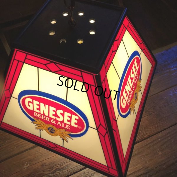 画像2: Vintage Genesee Beer Square Hanging Bar Light (J401)