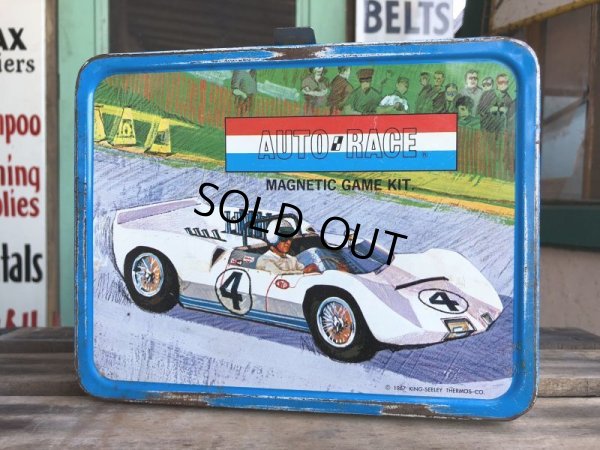 画像1: 60s Vintage Lunch Box Auto Race Magnetic Game Kit (J404)