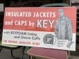 画像1: Vintage KEY Work Insulated Jackets Cardboard Advertising Sign (J413) (1)