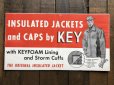 画像2: Vintage KEY Work Insulated Jackets Cardboard Advertising Sign (J413) (2)