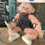 Vintage Rushton Pink Zippy the Monkey Doll (J417)
