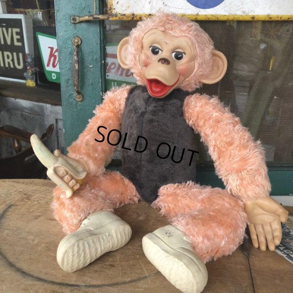 画像1: Vintage Rushton Pink Zippy the Monkey Doll (J417)