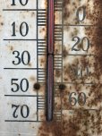 画像3:  50s Vintage Quaker State Motor Oil Metal Thermometer (J334)  