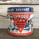 Vintage Never-Dull Magic Wadding Polish Tin Can (J424)