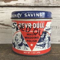Vintage Never-Dull Magic Wadding Polish Tin Can (J424)