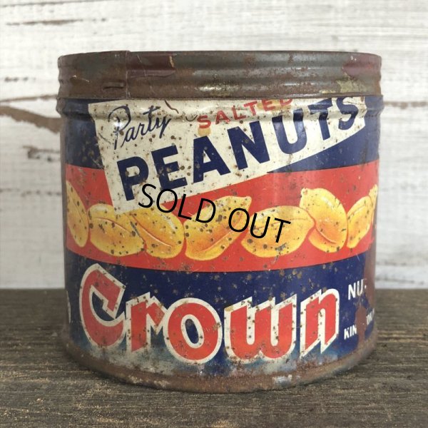 画像1: Vintage Crown Party Peanuts Tin Can (J423)