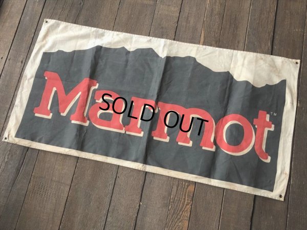 画像2: Vintage Outdoor Marmot Advertising Banner Sign (J419)