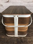 画像4: Vintage Wicker Picnic Basket Brown (J440)