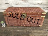 Vintage Wicker Trunk Chest Basket Large Size (J439)