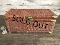 Vintage Wicker Trunk Chest Basket Large Size (J439)
