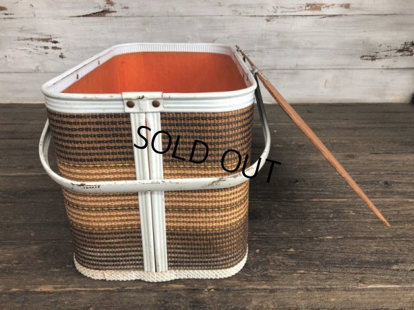 画像5: Vintage Wicker Picnic Basket Brown (J440)