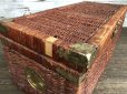 画像5: Vintage Wicker Trunk Chest Basket Large Size (J439)