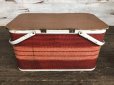 画像3: Vintage Wicker Picnic Basket Red (J441)