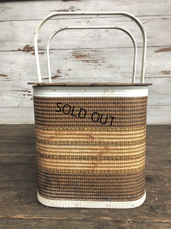 画像2: Vintage Wicker Picnic Basket Brown (J440)