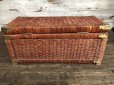 画像3: Vintage Wicker Trunk Chest Basket Large Size (J439)