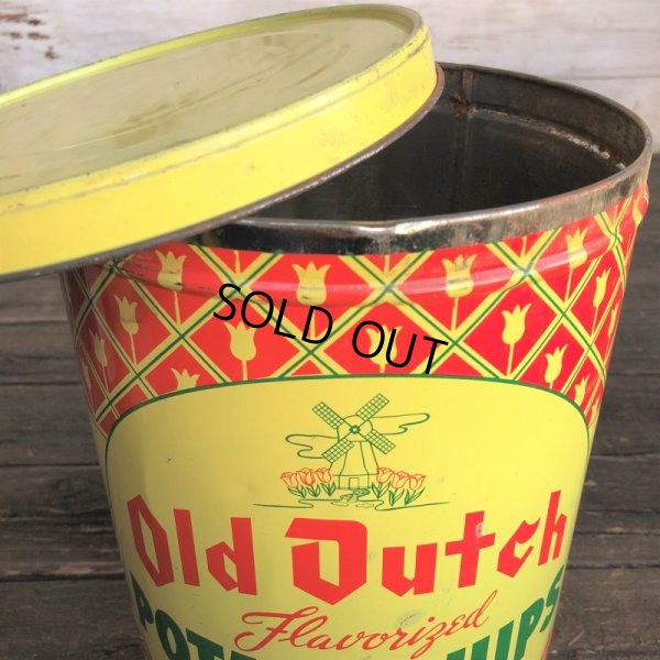 画像9: Vintage Old Dutch Potatochips Tin Can (J454)