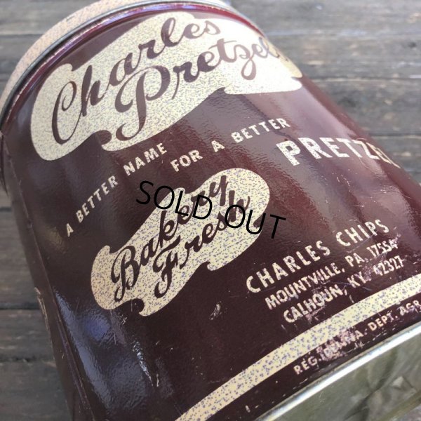 画像7: Vintage Charles Pretzels Tin Can (J447)