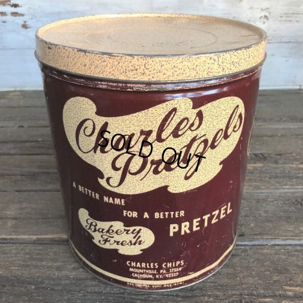 画像4: Vintage Charles Pretzels Tin Can (J447)