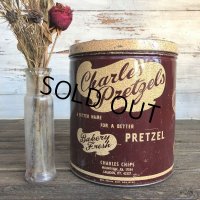 Vintage Charles Pretzels Tin Can (J447)