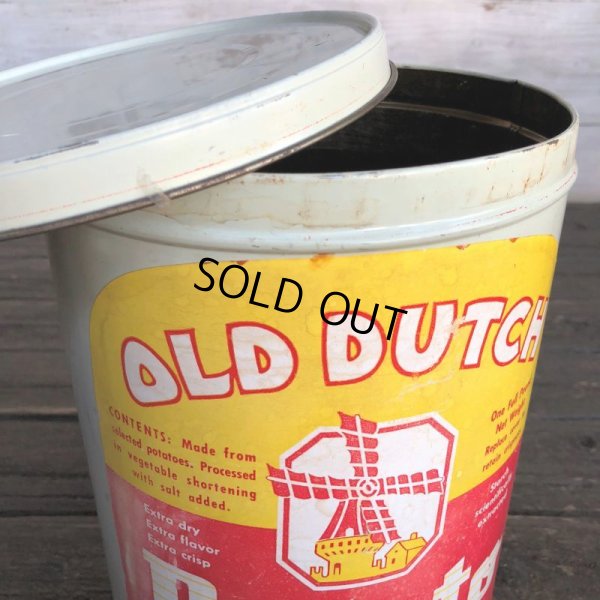 画像9: Vintage Old Dutch Potatochips Tin Can (J455)