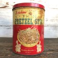 画像1: Vintage Sunshine Thin Pretzel Stix Tin Can (J452) (1)