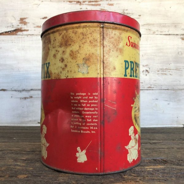 画像2: Vintage Sunshine Thin Pretzel Stix Tin Can (J452)