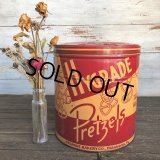Vintage HYGRADE Pretzel  Tin Can (J456)