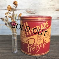 Vintage HYGRADE Pretzel  Tin Can (J456)