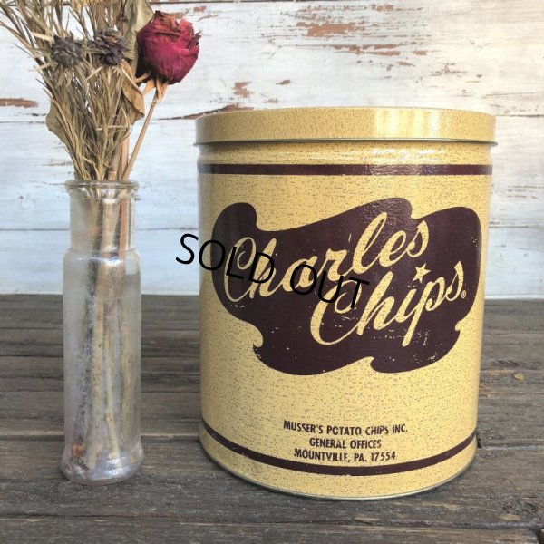画像1: Vintage Charles Chips Tin Can (J446)