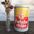 画像1: Vintage Old Dutch Potatochips Tin Can (J455) (1)