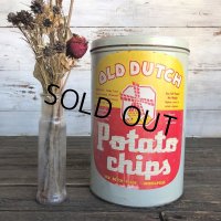 Vintage Old Dutch Potatochips Tin Can (J455)